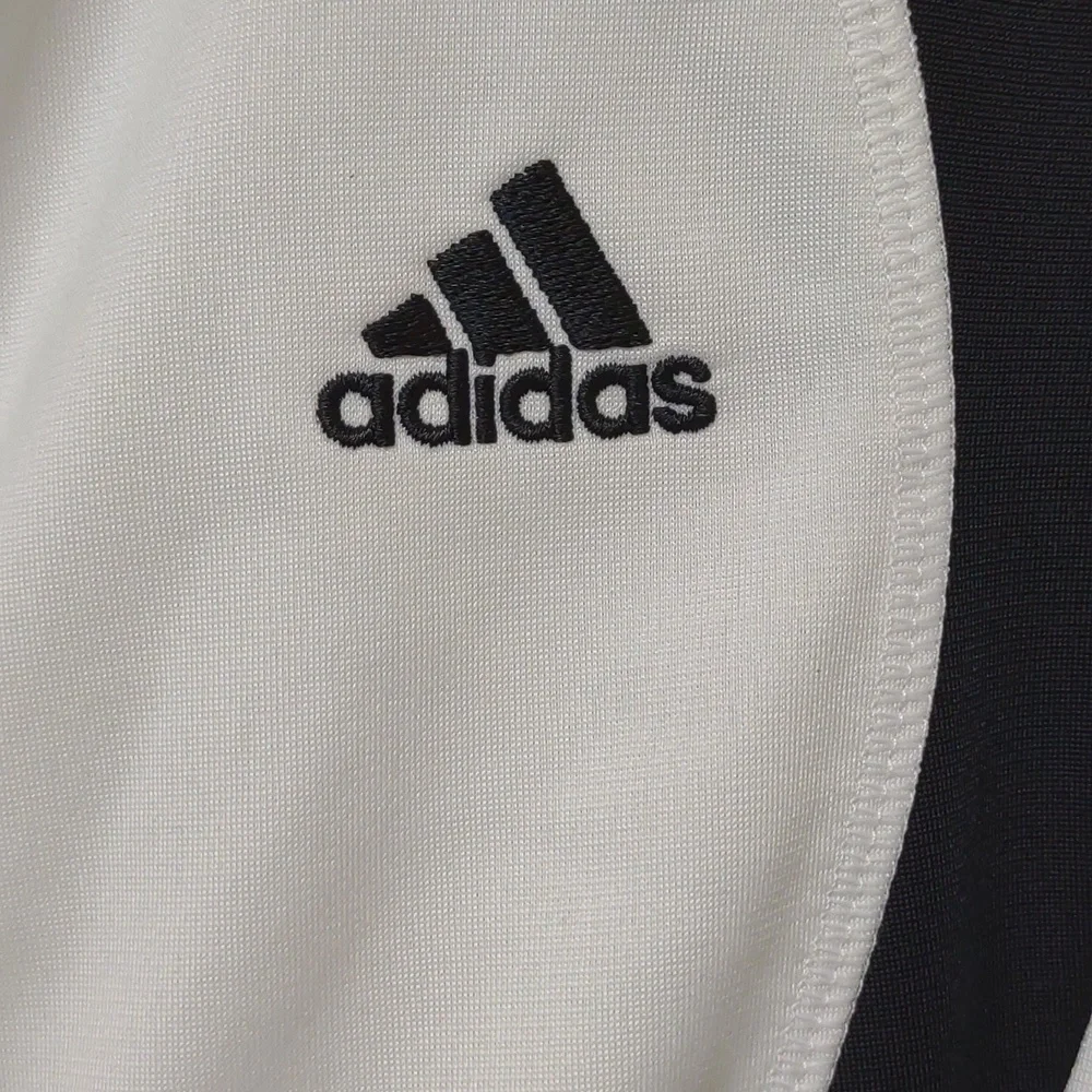 Adidas Women's Full Zip LS Stand Collar Snap HandWarmer Pockets Track Jacket Vtg - Picture 3 of 16